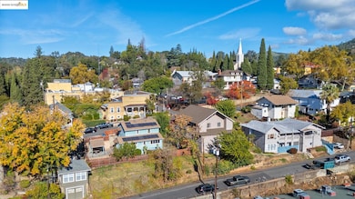 Aerial perspective of suburban area