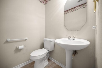 Half bath with pedestal sink