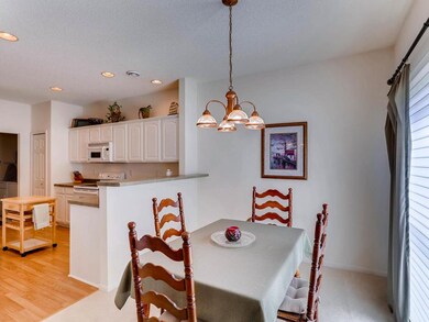 Dining room with door to walk out to patio