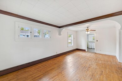 Vintage window charm leading into the kitchen