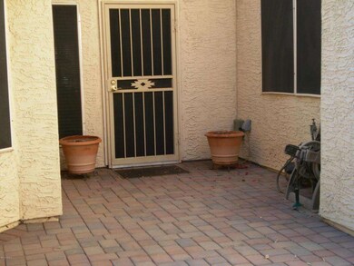 Security screen door at front
