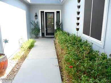 Walkway leads to front door