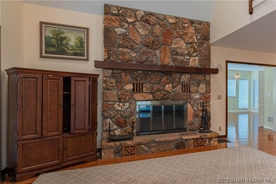 Beautiful Stone Wood Fireplace