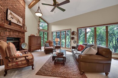 Fireplace with a gas starter.