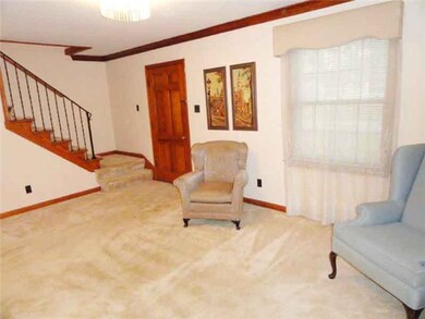Hardwood treads on the stairs.