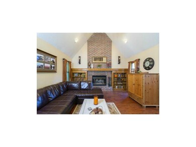 Great room features Cathedral ceilings and New Han