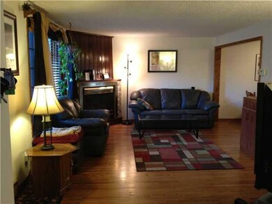 Living Room Large living room with hardwood floors