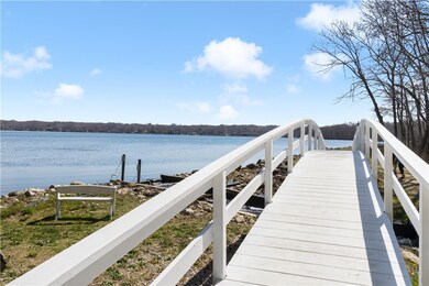 Bridge to lake and beach area
