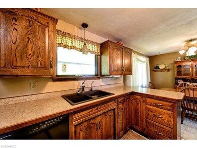 Fully applianced kitchen.