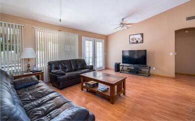 Great room with French doors