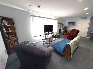 Living room with recessed lighting
