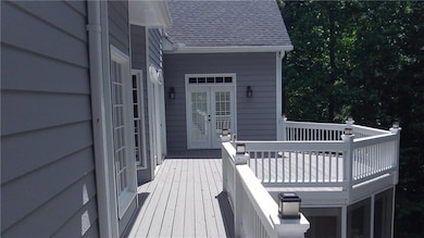 Wooden deck with french doors