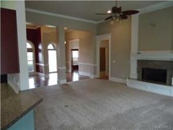 It is a very open floor plan, tall ceilings, heavy