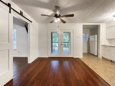 View from living room to back door.  Master on lef