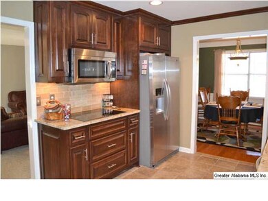 Such a great flow from the kitchen into the dining