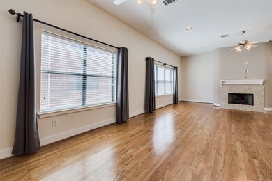 Living room with fireplace and built-ins