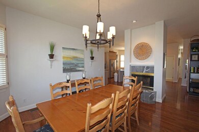 dining room with 2 sided fireplace