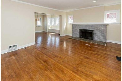 Living Room. Living room with wood burning firepla