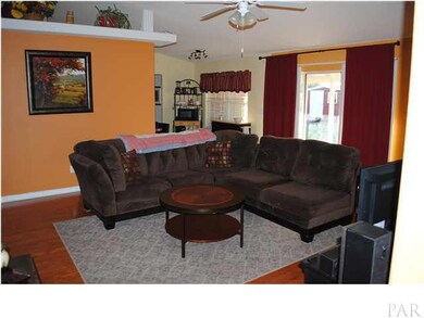Living room from hall - opens to the breakfast nook