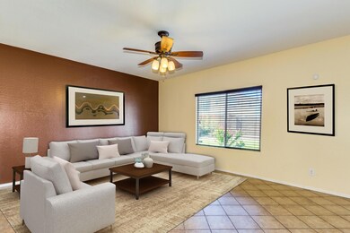 Virtually staged family room