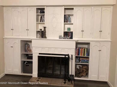 built ins & fire place