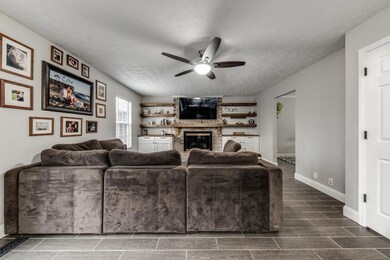 Living Room w/ Custom Shelving