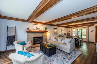 Living room with fireplace