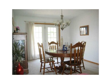 Dining Area. Dining room with French doors leading