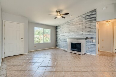 Wood panel accent wall