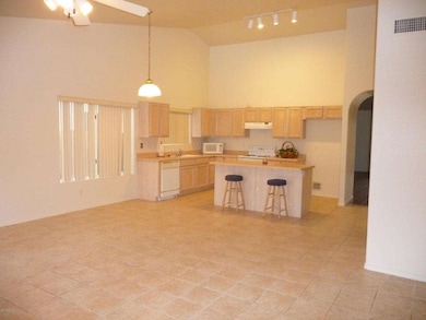 Nice sized dining table area by window