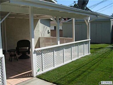 French doors lead out to patio