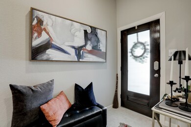 Inviting entryway with door that gives privacy and