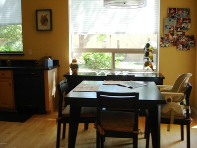 Bright kitchen eating area