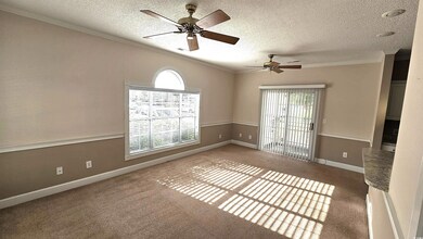 Carpeted spare room featuring plenty of natural li