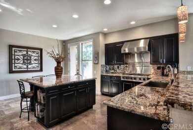 Beautiful kitchen with slab granite counters, Viki