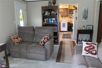 Living room with crown molding