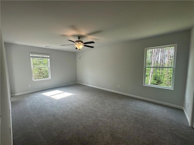 Unfurnished room featuring carpet flooring, basebo