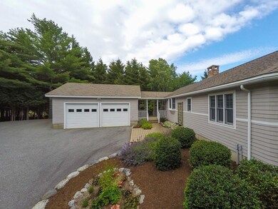 The two car garage is attached with...