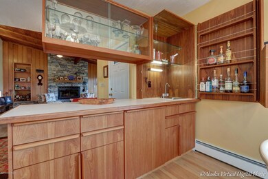This retro wet bar is the coolest!
