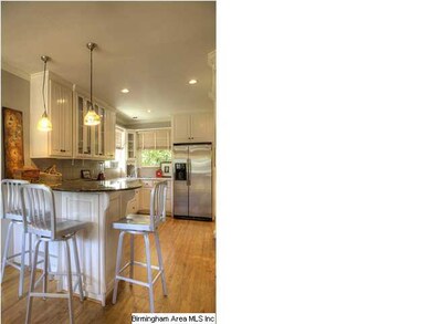 Breakfast bar and kitchen