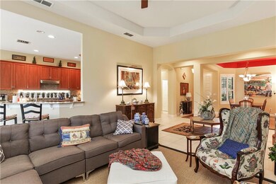 High ceilings with an open floorplan