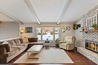 Living room is light & bright