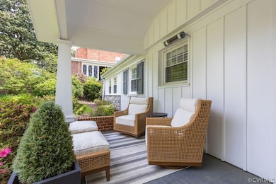 Covered porch with heater
