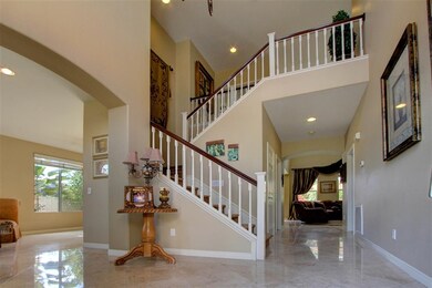 Warm, sun lit, vaulted, elegant entry
