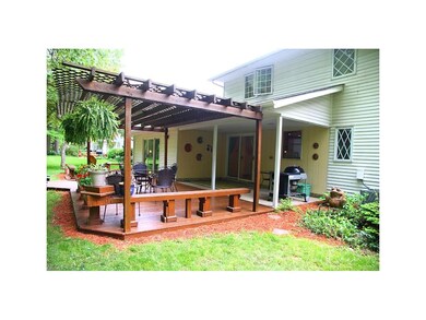 Backyard deck and trellis