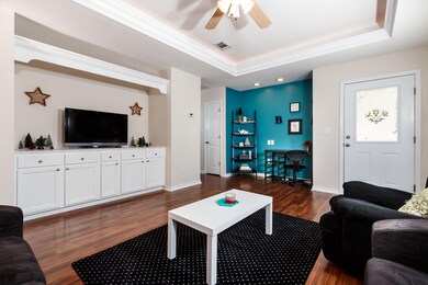 Living room and desk nook