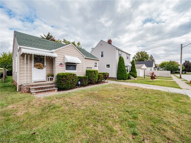 View of front of home with a front yard