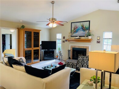 Living room opens to pool