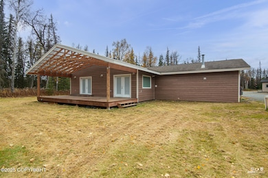 Deck and backyard