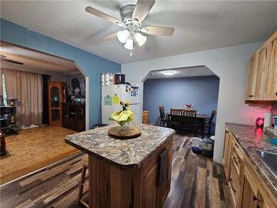 View from Kitchen to dining and Living area
